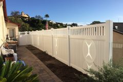 Side yard vinyl fence