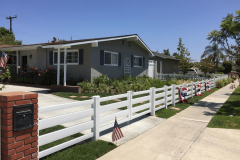 Front yard vinyl fence