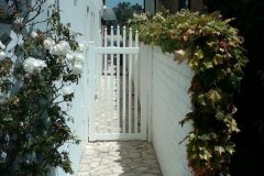 White picket gate