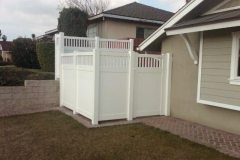 White vinyl gate