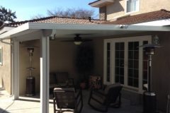 full shade patio cover with fan